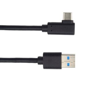 PremiumCord Kábel USB typ C/M zahnutý konektor 90 ° - USB 3.0 A/M, 50cm