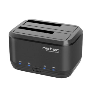 Dokovacia stanica pre HDD 2,5"/3,5" USB 3.0 Natec Kangaroo Dual, funkcia klonovania, napájací adaptér