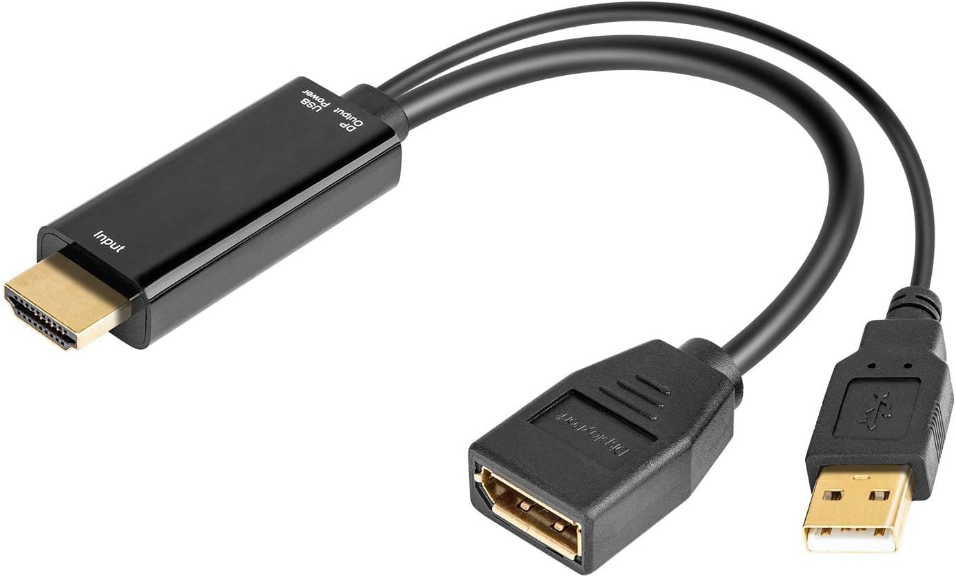 PremiumCord adaptér HDMI to DisplayPort Male/Female s napájaním z USB