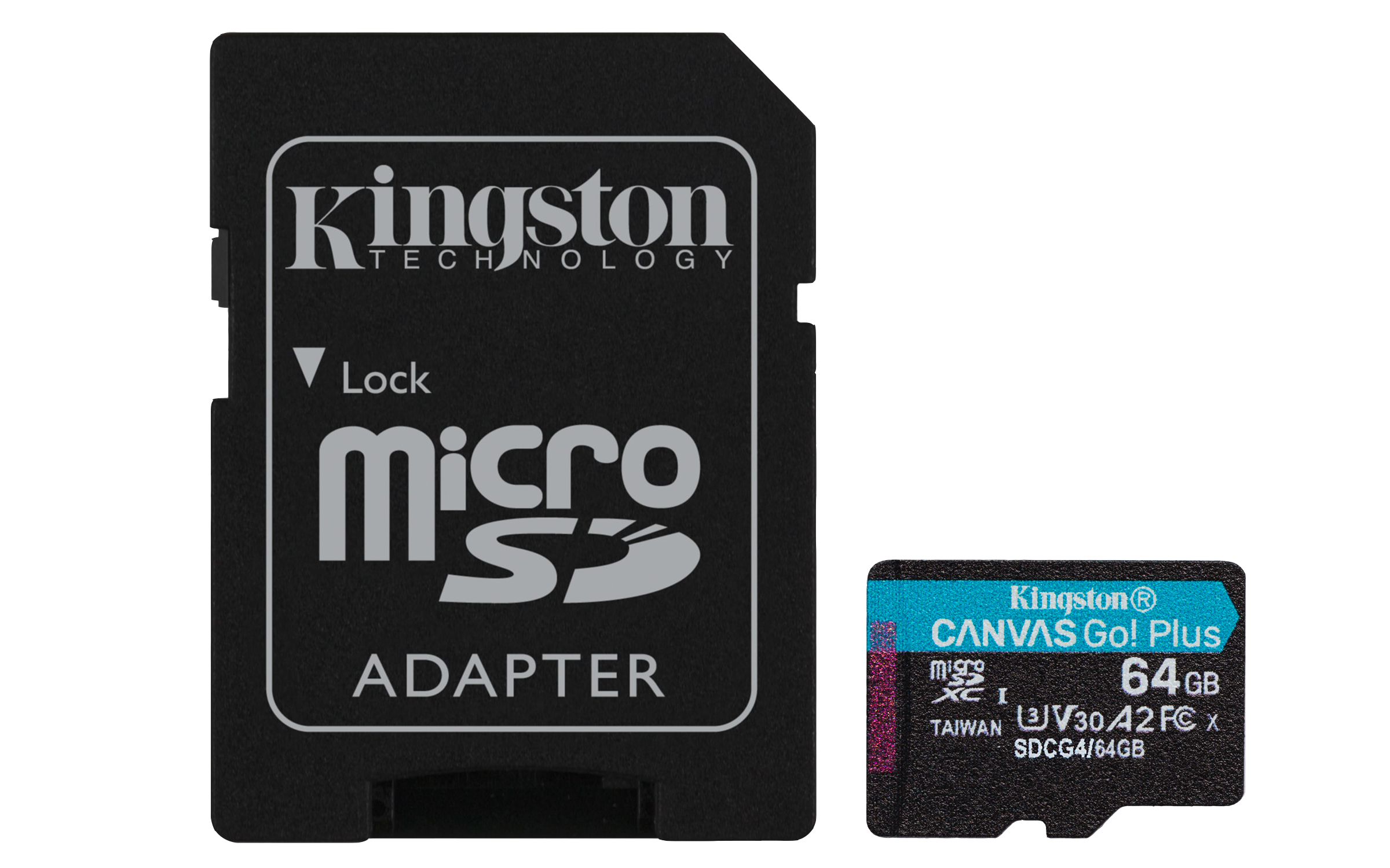 Kingston Canvas Go Plus A2/Micro SDXC/64GB/UHS-I U3/Class 10/+ Adaptér