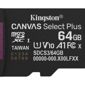 Kingston Canvas Select Plus / Micro SDXC / 64GB / UHS-I U1 / Class 10