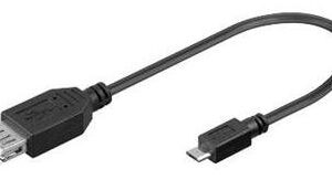 PremCord USB kab redukcia A/fem-MicroUSB/male20cmOTG