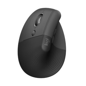 Logitech Lift/Vertikálna/Optická/Pre ľavákov/4 000 DPI/USB+BT/Grafitová