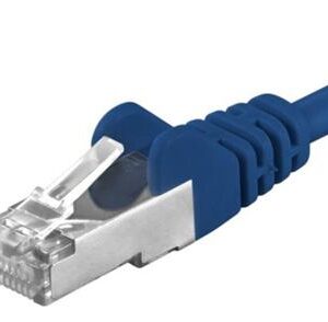 Premiumcord Patch kábel CAT6a S-FTP, RJ45-RJ45, AWG 26/7 5m, modrá