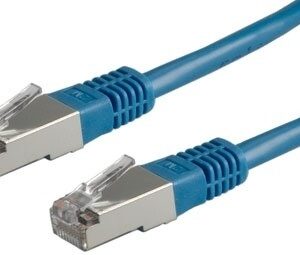 Patchkábel S/FTP, Cat6, 2xRJ45, 0,5m modrý