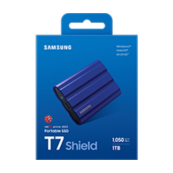 Samsung T7 Shield/1TB/SSD/Externý/2.5"/Modrá/3R