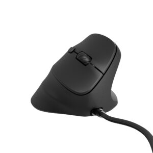 Vertikálna myš Natec CRAKE 2 PRO/Vertikálna/Optická/Pre pravákov/12 400 DPI/Drôtové USB-A/Čierna
