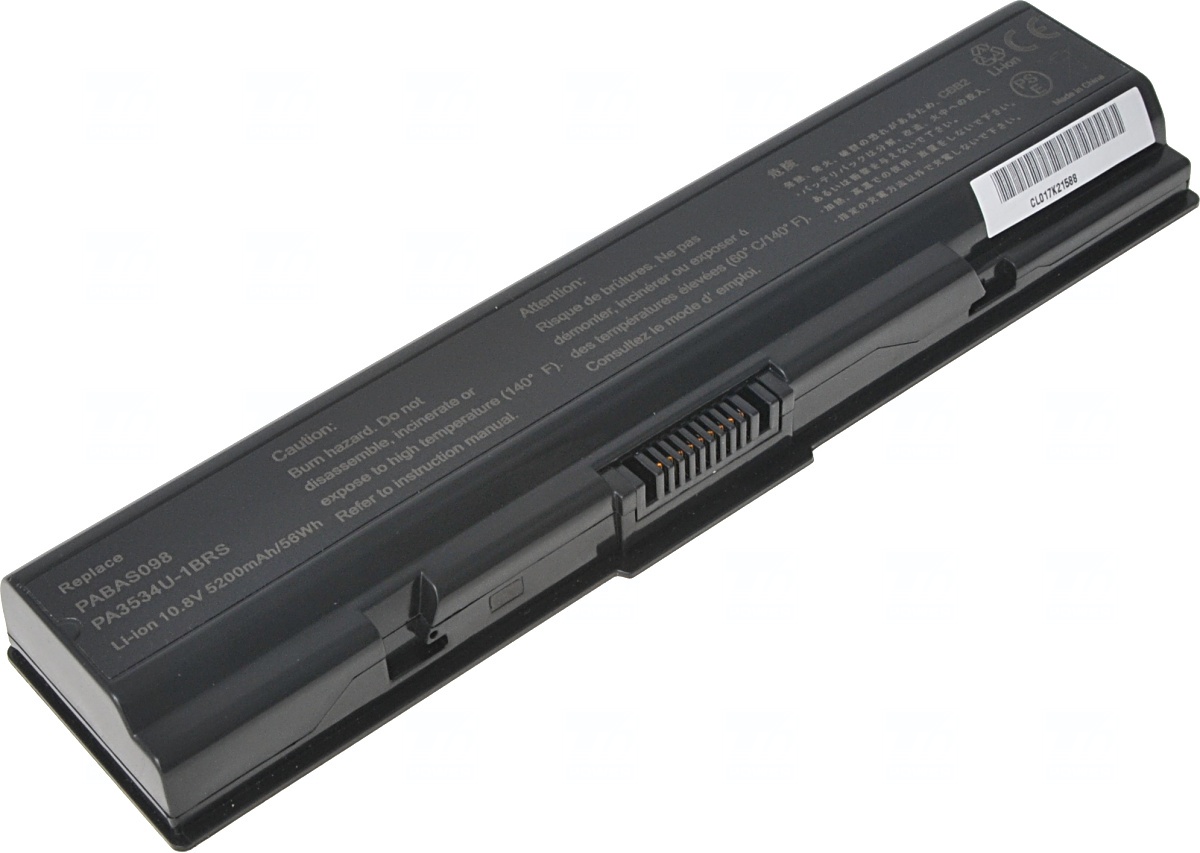 Batéria T6 Power Toshiba Satellite A200, A300, A500, L200, L300, L450, L500, 5200mAh, 56Wh, 6cell
