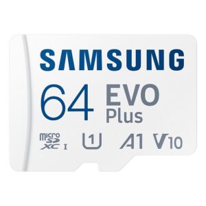 Samsung EVO Plus/micro SDXC/64GB/UHS-I U1 / Class 10/+ Adaptér/Biela