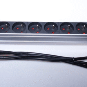 PremiumCord Panel napájací 1U do 19" racku, 8x230V, prepäťová ochrana, 2m kábel, vypínač