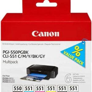 Canon PGI-550 + CLI-551 C/M/Y/BK/GY Multi pack