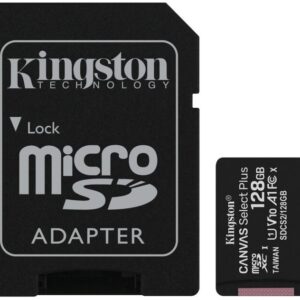 Kingston Canvas Select Plus A1/micro SDXC/128GB/UHS-I U1/Class 10/+ Adaptér