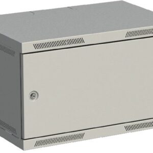 Rozvádzač nástenný SENSA 6U 400mm, dvere plech, RAL 7035, SENSA-6U-64-21-G