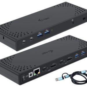 i-tec USB 3.0 / USB-C / Thunderbolt Dual Display Docking Station, PD 100W