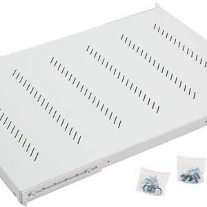 19"polica H4 perforovaná 1U/650mm, max.150kg šedá