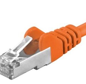 Premiumcord Patch kábel CAT6a S-FTP, RJ45-RJ45, AWG 26/7 0,25 oranžová
