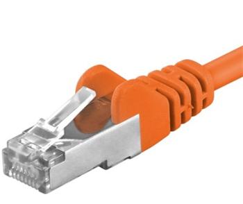 Premiumcord Patch kábel CAT6a S-FTP, RJ45-RJ45, AWG 26/7 1m, oranžová