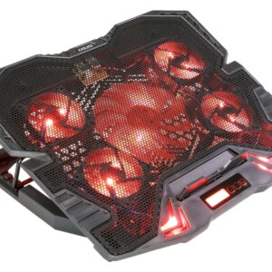 EVOLVEO Ania 5R, chladiaci podstavec pre notebook, červené podsvietenie