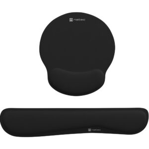 Ergonomický set podložiek pod zápästie Natec CHIPMUNK 2v1, čierna