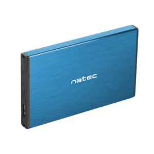 Externý box pre HDD 2,5" USB 3.0 Natec Rhino Go, modrý, hliníkové telo