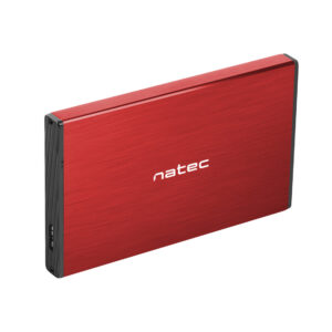 Externý box pre HDD 2,5" USB 3.0 Natec Rhino Go, červený, hliníkové telo