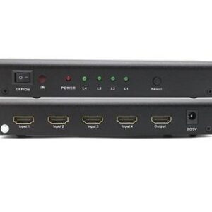 PremiumCord HDMI switch 4:1, kovový, diaľkové ovl.