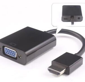 Predvodník HDMI na VGA so zvukom 3,5mm jack-čierny