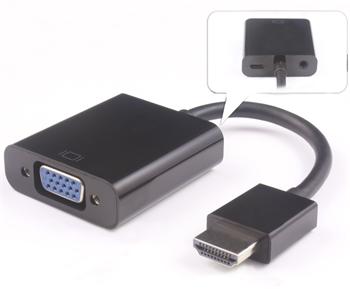 Predvodník HDMI na VGA so zvukom 3,5mm jack-čierny