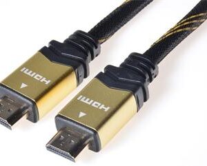 PremiumCord GOLD HDMI + Ethernet kábel, zlac., 1m
