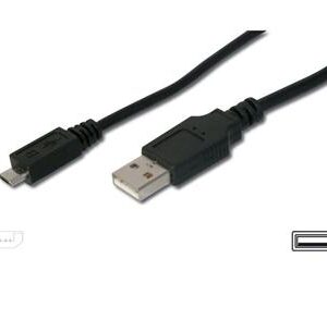 PremiumCord Kábel micro USB 2.0, A-B 20cm, čierna