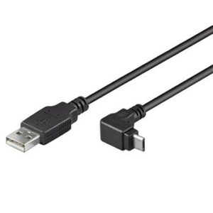 PremiumCord Kábel microUSB 2.0, A-B, 90 °, 1.8m