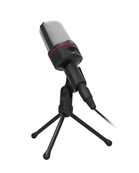 Stolný mikrofón C-TECH MIC-02, 3,5" stereo jack, 2.5m