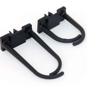 Plastový háčik veľký otvor 60x30 čierny