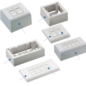 DATACOM Modul.dát.zásuvka UTP CAT5E 4xRJ45 na aj pod omietku