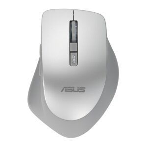 ASUS WT425/Ergonomická/Optická/Pre pravákov/1 600 DPI/Bezdrôtové USB/Strieborná