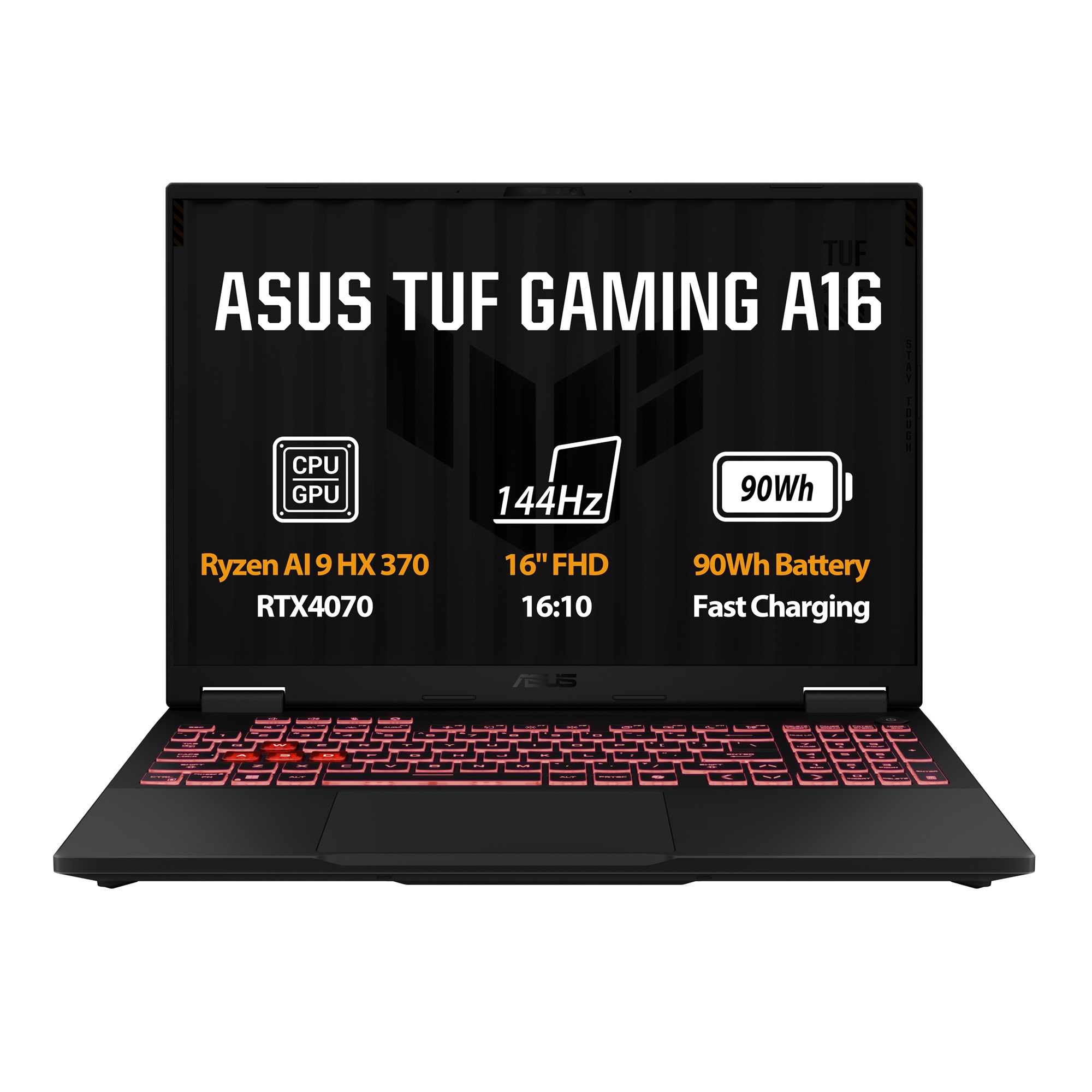 ASUS TUF Gaming A16/FA608WI-RL014W/AI9-HX370/16,0"/WUXGA/32GB/1TB/RTX 4070/W11H/Gray/2R