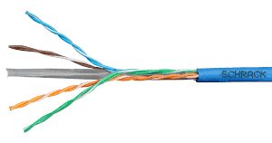 Kábel U/UTP Cat.6 4x2xAWG24 300 MHz, LS0H modrý, Eca, drôt