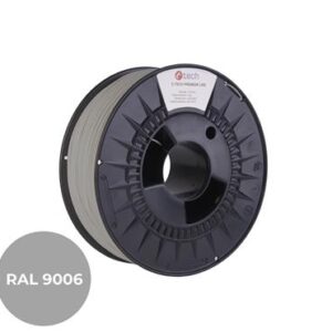 Tlačová struna (filament) C-TECH PREMIUM LINE, PETG, biely hliník, RAL9006, 1,75mm, 1kg