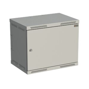 Rozvádzač nástenný SENSA 9U 400mm, dvere plech, RAL 7035, SENSA-9U-64-21-G