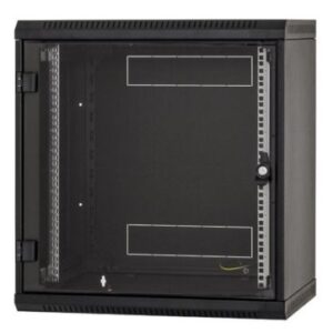 Nástenný rack RUA 9U/600mm odn.boč+skl.dv.čierny