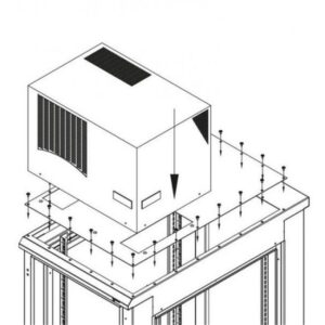 Redukcia pre montáž klímat.800x1000,1200 do hl.rozvádzača, čierna