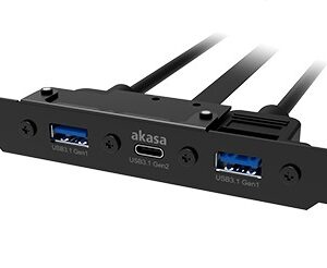 AKASA - USB 3.1 gén 2 typ C a 2x Typ A 3.0 záslepka