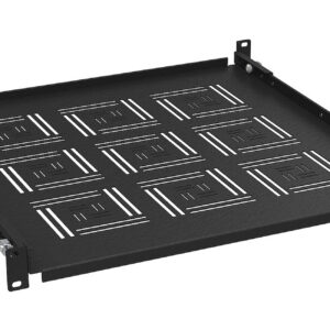 Polica 19" 450mm pevná BK úchyt prednej aj zad.lišty