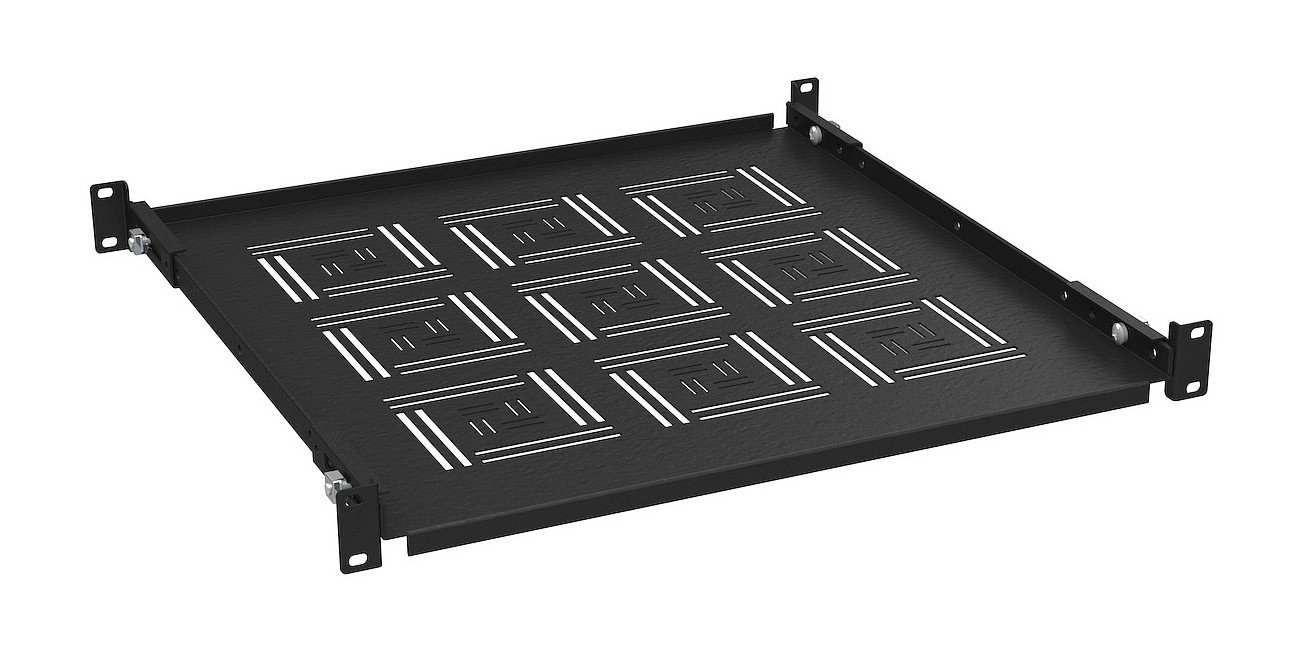 Polica 19" 450mm pevná BK úchyt prednej aj zad.lišty