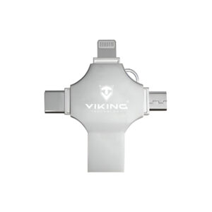 Viking 4v1/Flash USB/16GB/USB 3.0/USB-A + USB-C/+ Adaptér/Strieborná