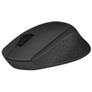 Logitech M280/Ergonomická/Optická/Pre pravákov/1 000 DPI/Bezdrôtová USB/Čierna