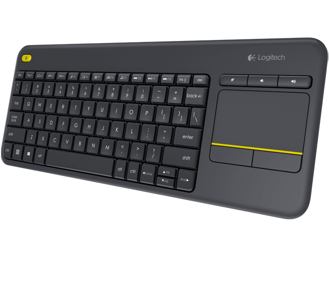 Logitech K400 plus/Bezdrôtová USB/ CZ- SK layout/Čierna