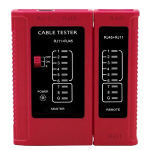 W-Star Tester RJ 45 WS468RD RJ45 RJ11 STP Cat5e Cat7 červená