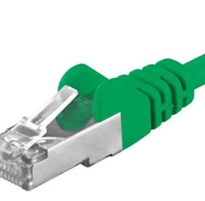 Premiumcord Patch kábel CAT6a S-FTP, RJ45-RJ45, AWG 26/7 3m, zelená