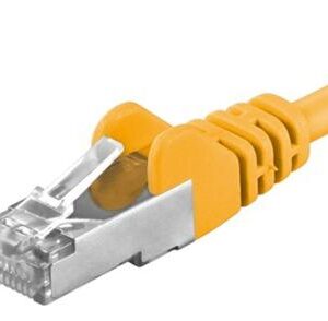 Premiumcord Patch kábel CAT6a S-FTP, RJ45-RJ45, AWG 26/7 3m, žltá